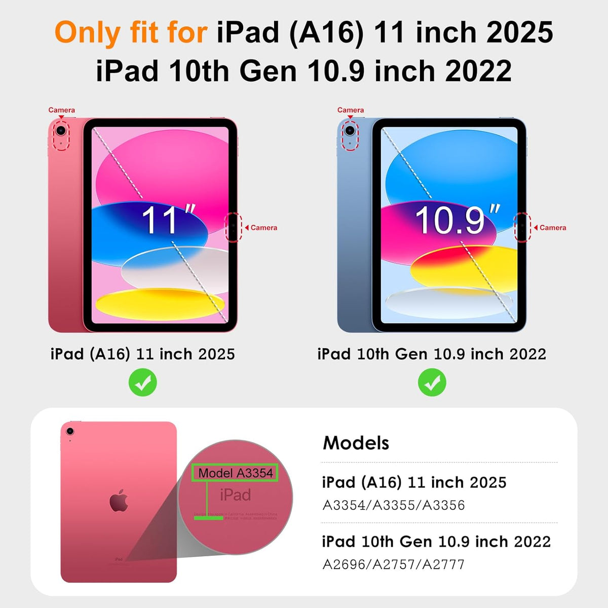 Case for Ipad (A16) 11-Inch 2025 and Ipad 10Th/11Th Gen 10.9" 2022