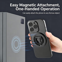 Double-Sided Magnetic Phone Stand with Kickstand - 360° Rotatable, Adjustable Angle, for Iphone 12-17 Series, Compatible with Magsafe(Black)