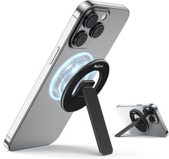NOSGNL 3-in-1 Magnetic Magsafe Phone Grip & Stand (iPhone 12-17) – Black