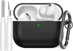 NOSGNL AirPods Pro 3 Silicone Case with Cleaning Kit – Black