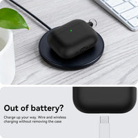 Silicone Airpods Pro 3 Case Cover (2025) with Cleaning Kit, Black