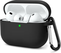 for Airpods Pro 3 Case Cover, Soft Silicone 360° Protection,Black