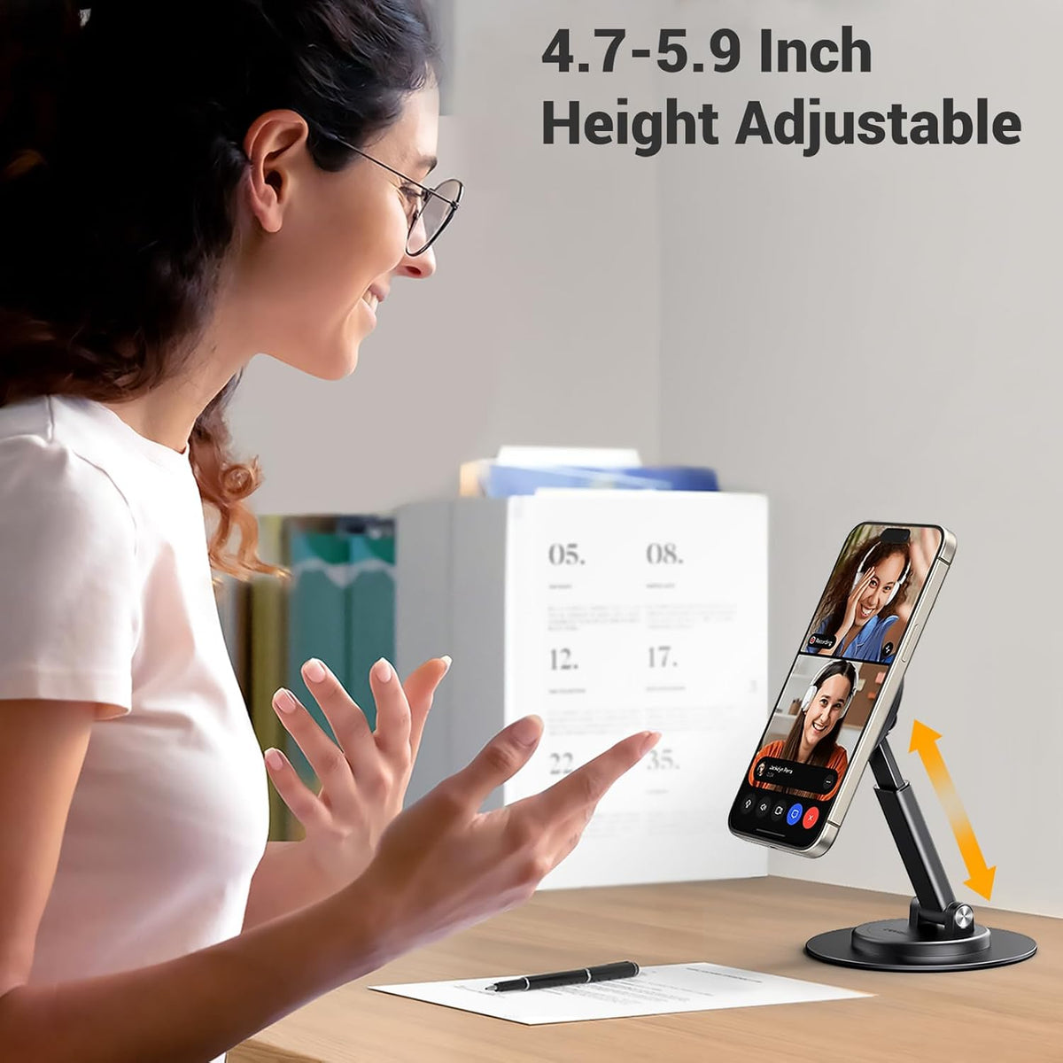 Magnetic Phone Stand for Magsafe, Height Adjustable Iphone Stand
