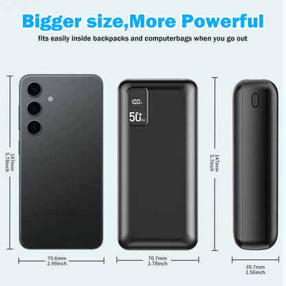 Hot Sale Fast Charge PD22.5W Power Banks 27000Mah 50000Mah Power Bank with LED Display