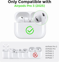Silicone Airpods Pro 3 Case Cover (2025) with Cleaning Kit, Black