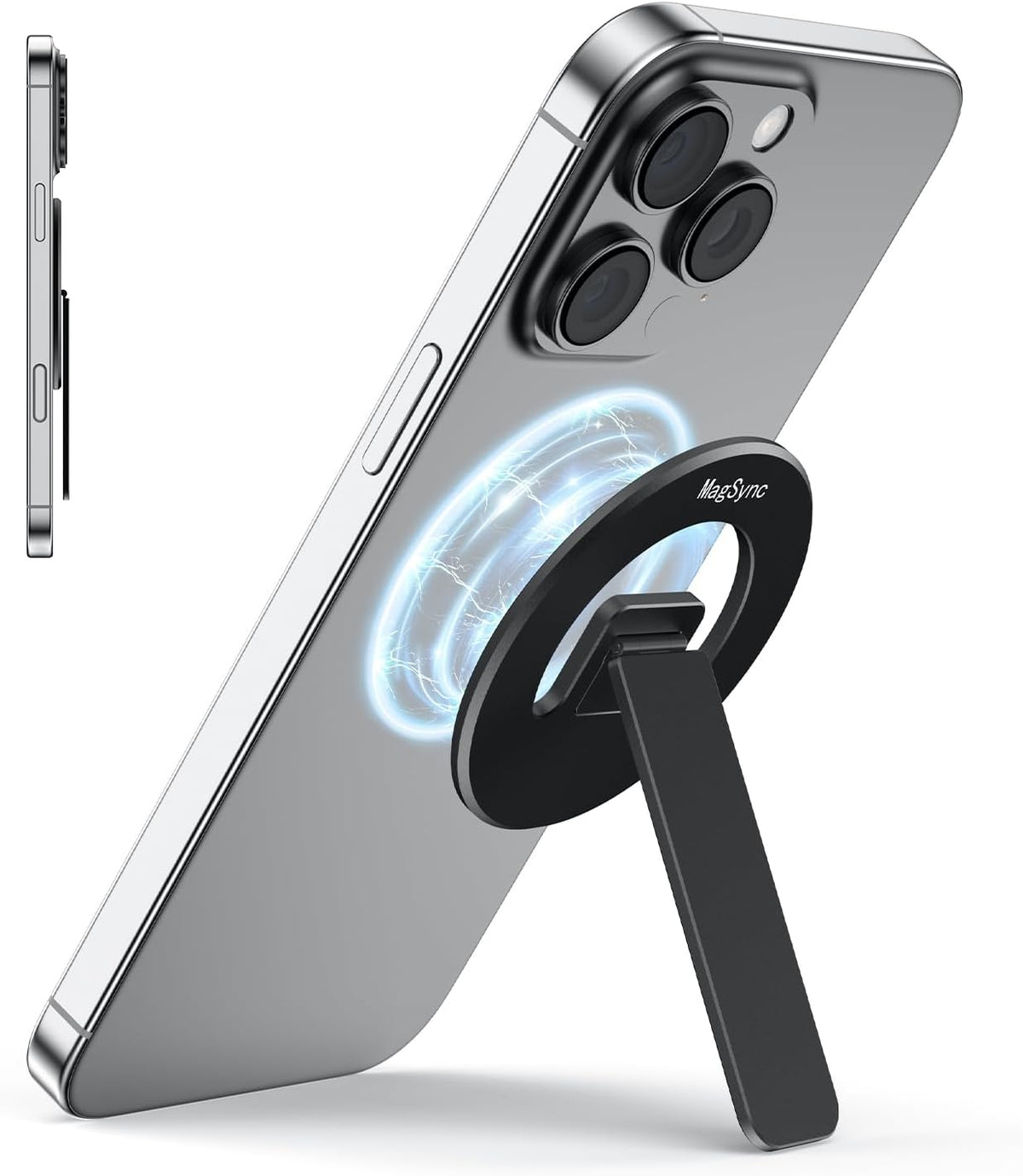 Magnetic Phone Stand for Mag-Safe, 3In1 Phone Grip Holder Kickstand