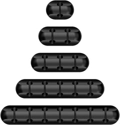 NOSGNL 5-Pack Adhesive Cable Clips – Black