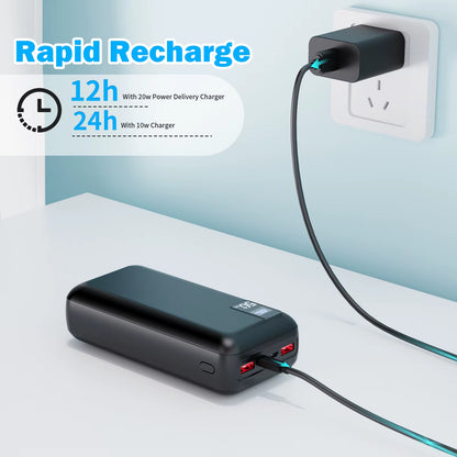 Hot Sale Fast Charge PD22.5W Power Banks 27000Mah 50000Mah Power Bank with LED Display