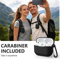 for Airpods Pro 3 Case Cover, Soft Silicone 360° Protection,Black