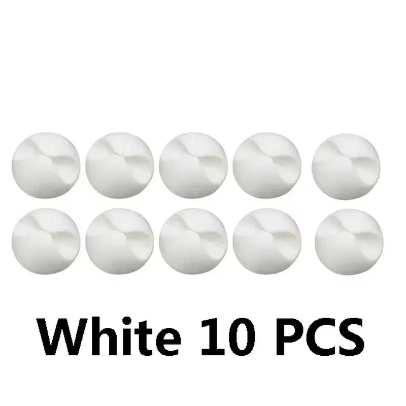 1/5/10/20Pcs Cable Clips Winder Silicone Cable Organizer Desk Wire Storage Charger Cord Holder for Car USB Charging Tablet Wire