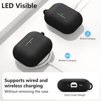 for Airpods Pro 3 Case Cover, Soft Silicone 360° Protection,Black