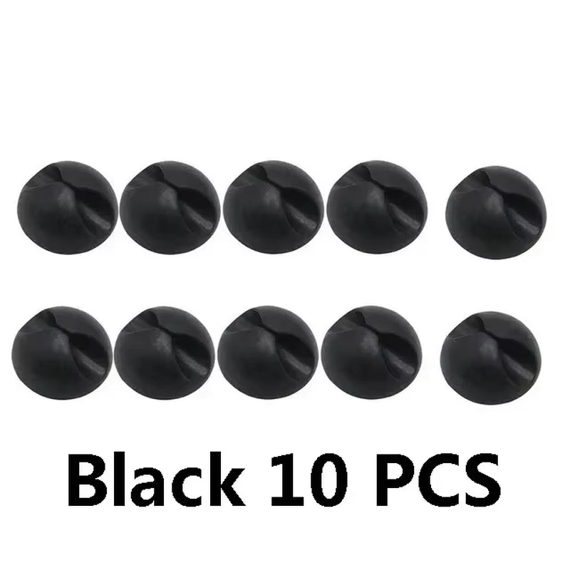 1/5/10/20Pcs Cable Clips Winder Silicone Cable Organizer Desk Wire Storage Charger Cord Holder for Car USB Charging Tablet Wire