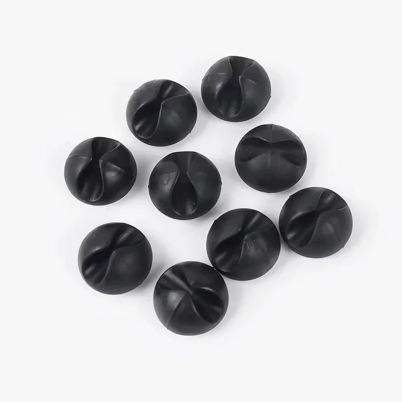 1/5/10/20Pcs Cable Clips Winder Silicone Cable Organizer Desk Wire Storage Charger Cord Holder for Car USB Charging Tablet Wire