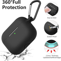 for Airpods Pro 3 Case Cover, Soft Silicone 360° Protection,Black