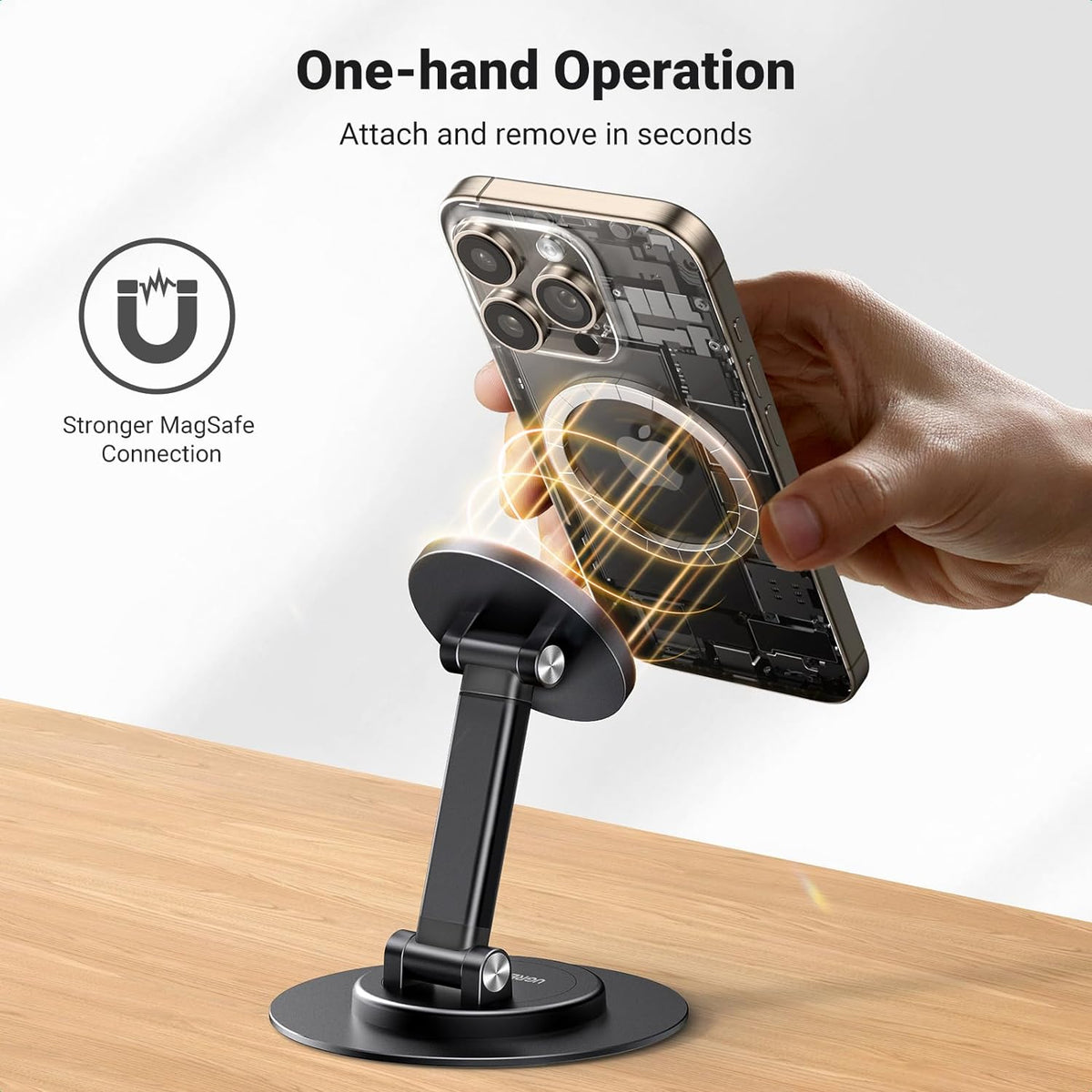 Magnetic Phone Stand for Magsafe, Height Adjustable Iphone Stand
