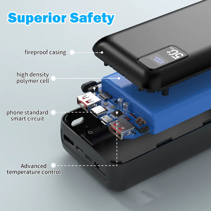 Hot Sale Fast Charge PD22.5W Power Banks 27000Mah 50000Mah Power Bank with LED Display