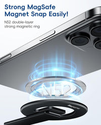Magnetic Phone Stand for Mag-Safe, 3In1 Phone Grip Holder Kickstand
